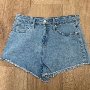 - Wild Fable High-Rise Frayed Hem Denim Shorts